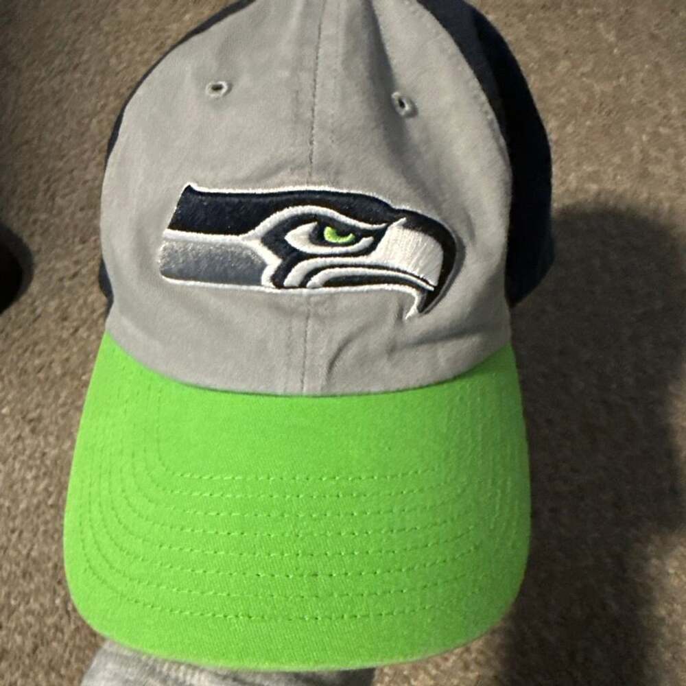 Seattle Seahawks 47 Brand Gray Green Black Adjustable Hat Cap